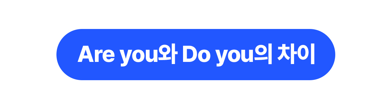 Are you와 Do you의 차이